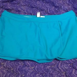Teal Swim Skort